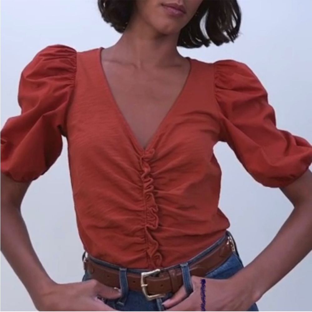 Nation LTD Giada Puff Sleeve Top